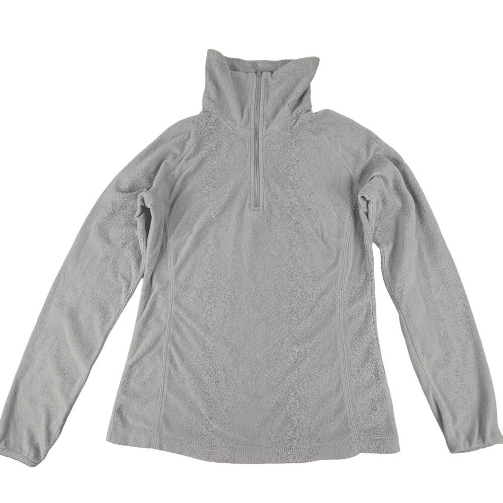 Columbia Womens Fleece Pullover Jacket Quarter Zip Gray Size Small JH1531